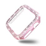 Coverzone Akıllı Saat Ekran Koruyucu Apple Watch 6 38mm ile Uyumlu Ekran Koruyucu Kılıf, Ekran Koruyuculu TPU Kılıf, Sert Çerçeve Diamond Kapak Apple Watch 6 38mm Koruyucu Kılıf Pembe