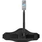 Coverzone Aksiyon Kamera Bel Kemeri ve 114cm Görünmez Selfie Çubuğu Alüminyum, Extreme Sporlar,Bisiklet,Gezi,Vlog, 1/4” Vida, Insta360 X3, X2, X4, X5, ONE RS, GO 3, Evo ile Uyumlu, Siyah