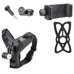 Coverzone Aksiyon Kamera ve Telefon Tutucu Kask Aparatı Gezi Seyahat ve Sürüşlerde Kullanmak için Cep Telefonu Kask Tutucu (Tüm modeller İle Uyumlu) X001