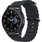 CoverZone Amazfit GTR 42 mm Quintessential Kabartmalı Metal Tokalı Midnight Kordon