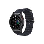 CoverZone Amazfit GTS 42 mm Quintessential Kabartmalı Metal Tokalı Midnight Kordon