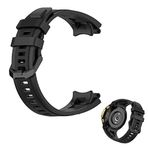Coverzone Amazfit T-rex 2 ile uyumlu Akıllı Saat ile Uyumlu Solitude Yumuşak Silikon Spor Yedek Saat Kordonu Profesyonel Silikon Kordon Su Geçirmez Nefes Alabilir Bileklik SİYAH
