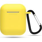 Coverzone Apple Airpods Kılıf Kancalı Silikon Sarı