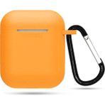 Coverzone Apple Airpods Kılıf Kancalı Silikon Turuncu