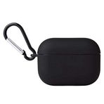Coverzone Apple Airpods Pro ile Uyumlu Siyah Silikon Kılıf Airbag 11 Silikon Tam Koruma Kancalı Anahtarlık Delikli Apple Airpods Pro ile Uyumlu Siyah Silikon Kılıf