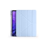 Coverzone Apple Ipad 10.2 (8.nesil) Tofu Folding Kalem Tutacaklı Standlı Kılıf Mavi