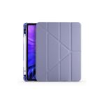 CoverZone Apple iPad 9.7 2018 Tofu Folding Kalem Tutacaklı Standlı Kılıf Mor