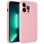 Coverzone Apple iPhone 13 Pro Max ile uyumlu Z-Jelly Kılıf Kamera Korumalı Simli Işılıtılı Renkli Parlak Silikon Kapak-Açık Pembe