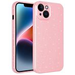 Coverzone Apple iPhone 14 ile uyumlu Z-Jelly Kılıf Kamera Korumalı Simli Işılıtılı Renkli Parlak Silikon Kapak-Açık Pembe