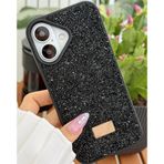 Coverzone Apple İPhone 17 ile Uyumlu Elmas Desen Taşlı Kılıf – 2 mm Kamera Çıkıntı Koruma, Işıltılı Lüks Şık Darbe Emici Kapak