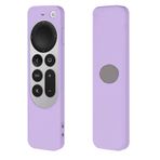 Coverzone Apple tv 4k 2021 ile Uyumlu Kılıf Silikon Koruma Kumanda Koruma Kılıfı Tam Uyumlu Lila (Lila)
