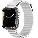 CoverZone Apple Watch 3 42-44 mm Parçalı Çizgili Tasarım Denouement Beyaz Kordon