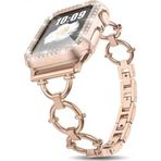 CoverZone Apple Watch 3 44 mm Dias Metal Halkalı Tasarım Rose Gold Kordon