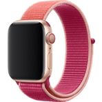 CoverZone Apple Watch 42-44 mm Pembe Turuncu Fabric Bileklik Kumaş Kayış Kordon