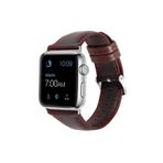 CoverZone Apple Watch 42 mm Bordo Deri Kordon
