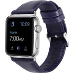 CoverZone Apple Watch 42 mm Lacivert Deri Kordon