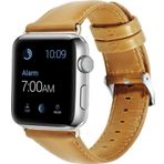 CoverZone Apple Watch 44 mm Açık Kahve Deri Kordon