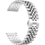 CoverZone Apple Watch 44 mm Parlak Metal Klipsli Gümüş Kordon