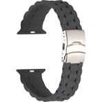 CoverZone Apple Watch 5 38-40 mm Uyumlu Metal Toka Delikli Panoply Silikon Gri Kordon