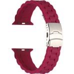 CoverZone Apple Watch 5 38-40 mm Uyumlu Metal Toka Delikli Silikon Lila Kordon