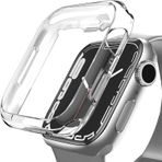 Coverzone Apple Watch ile Uyumlu Series 10 Şeffaf Kılıf Ekranı Tam Kapatan Silikon Yapılı Ekran Koruma Apple Watch ile uyumlu Series 10 Ekran Koruyucu Şeffaf (46mm)