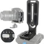 CoverZone Arca Swiss Alüminyum Kamera L Braket, 1/4 Vida Girişli Tripod Aparatı, Dikey Yatay Çekim, Canon Nikon Sony Fujifilm, H22