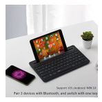 Coverzone Bluetooth 3.0 Ultra Ince Klavye Şarjlı Multi Device Mac/win/android/ios Uyumlu Tablet Standlı Kablosuz Klavye K6100