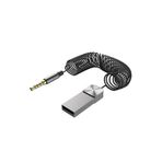 Coverzone Bluetooth Adaptör Araba ve Araç USB ve 3.5mm AUX Giriş Bluetooth 5.1 Adaptör Çevirici B27