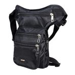 Coverzone Çok Gözlü Seyehat Spor Kullanımına Uygun Bel Bacak Omuz Göğüs Cepli Çok Bölmeli Motosiklet Bisiklet Yürüyüş ve Kamp Kullanımına Uygun Outdoor Çok Amaçlı unisex Kadın ve Erkek Çanta Siyah