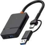 Coverzone Çoklayıcı Adaptör 7 in 1 USB/Type-c To USB A, USB C Macbook uyumlu Çevirici Adaptör Çok Portlu Çoklayıcı 7 in 1 USB HUB Tip C (ADS-316)
