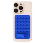 Coverzone Dikdörtgen Vantuzlu Telefon Tutucu Stand Olabilen pop-it telefon tutacağı Taşınabilir Silikon Yumuşak Telefon Standı Geniş Kullanım Alanı (Mavi)
