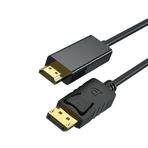 Coverzone DisplayPort to HDTV Kablo 1.8 Metre 4K Ultra HD Görüntü Aktarım Kablosu Altın Uçlu Yüksek Hızlı Video Ses İletimi Monitör TV Projektör PC Laptop Uyumlu DP to HDMI | ZR798