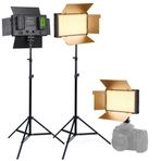 Coverzone Döküm Ayak Tripod ve Profesyonel Şarjlı Led Işık Stüdyo Ürün Tanıtım Video veya Fotoğraf Çekimleri için Youtube veya Kick Yayıncıları için Aydınlatma Pro Led 800 (Beyaz LED + Tripod)