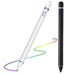 Coverzone Dokunmatik Kalem iPad ile Uyumlu Telefonlar ile Uyumlu Hassas Uçlu Özel İletken Bakır Malzeme Uçlu Active Capacitive Aliminyum Gövde BKR1 (BEYAZ)