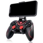 Coverzone Evrensel Wireless Gamepad, USB Kablosuz Bluetooth 5.0 Joystick TV Box Konsol Oyun Kumandası, Android iOS Cep Telefonu Tutucu için X3