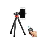 Coverzone Flexible Youtuber 30cm Ahtapot 360 Derece 320gr Selfie Telefon Tutucu Tripod+Bluetooth Kumandalı