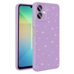 Coverzone Galaxy A06 ile uyumlu Z-Jelly Kılıf Kamera Korumalı Simli Işıltılı Renkli Parlak Silikon Kapak - Lila