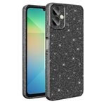 Coverzone Galaxy A06 ile uyumlu Z-Jelly Kılıf Kamera Korumalı Simli Işıltılı Renkli Parlak Silikon Kapak - Siyah