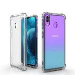 Coverzone Galaxy A20 ile uyumlu Kılıf Z-Nitro Anti Shock Silikon Kapak Kamera Korumalı Antişok Airbag Köşe Korumalı Silikon Şeffaf Kılıf