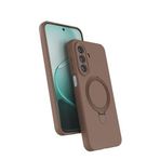 Coverzone Galaxy A27 ile uyumlu Kılıf MagSafe ile uyumlu Z-Samara Kapak Wireless Şarj Özellikli Stand Olabilen Galaxy A27 kilif Desert Gold