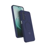 Coverzone Galaxy A27 ile uyumlu Kılıf MagSafe ile uyumlu Z-Samara Kapak Wireless Şarj Özellikli Stand Olabilen Galaxy A27 kilif Lacivert