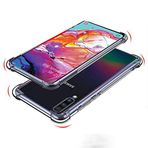 Coverzone Galaxy A30S ile uyumlu Kılıf Z-Nitro Anti Shock Silikon Kapak Kamera Korumalı Antişok Airbag Köşe Korumalı Silikon Şeffaf Kılıf
