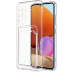 Coverzone Galaxy A33 5G ile uyumlu Kılıf Şeffaf ve Pürüzsüz Kartlıklı Şeffaf Z-Setra Clear Silikon Kapak