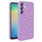 Coverzone Galaxy A36 ile uyumlu Z-Jelly Kılıf Kamera Korumalı Simli Işıltılı Renkli Parlak Silikon Kapak - Lila