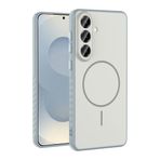 Coverzone Galaxy A57 İle Uyumlu Kamera Lens Korumalı Kılıf Magsafe Uyumlu Kablosuz Şarj Özellikli Tea Silikon Telefon Kılıfı Gümüş