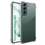 Coverzone Galaxy S22 Plus ile uyumlu Kılıf Z-Nitro Anti Shock Silikon Kapak Kamera Korumalı Antişok Airbag Köşe Korumalı Silikon Şeffaf Kılıf