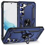 Coverzone Galaxy S23 Plus ile uyumlu Kılıf Z-Vega Shockproof Standlı Yüzük Tutuculu Mega Case Kapak (Siyah)