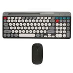 Coverzone Galaxy Tab S9+ ile Uyumlu Bluetooth Klavye Mouse Kablosuz Klavye ve RGB Mouse Set 2.4G Bluetooth ve Batarya Taşınabilir Hafif ve İnce Tasarım ZYG-806
