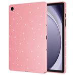 Coverzone Galaxy Tab S9 İle Uyumlu Yüksek Kalite Simli Parlak Görünümlü Tablet Koton Kılıf Shimmer Pembe