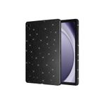 Coverzone Galaxy Tab S9 İle Uyumlu Yüksek Kalite Simli Parlak Görünümlü Tablet Koton Kılıf Shimmer Siyah